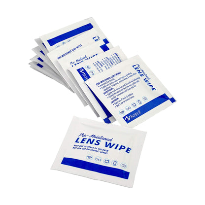 Noble Pre-moistened Lens Wipes Individually Wrapped - Lens and Screen Cleaning Wipes - Great for Eyeglasses, Cell Phones, Camera Lenses, Screens, Keyboards, and Other Delicate Surfaces (30 Wipes)